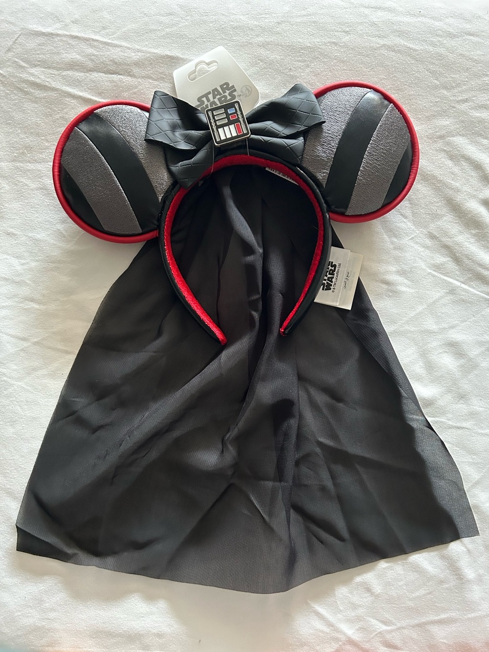 Star Wars Black & Red Vader-Inspired Mouse Ears Headband with Cape